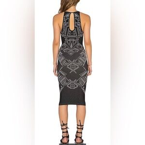 NEW Free People Intimately One and Only Bodycon Midi Dress Grey Black M/L